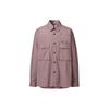 Uniqlo SS24 Серия U Однотонная Рабочая одежда Остроконечный воротник Рубашка с длинным рукавом Мужские рубашки Коричневый 467841-36