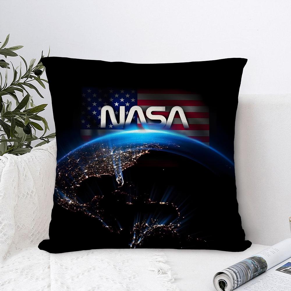 Наволочка для подушки с принтом N-NASA S-space, из плюша, мягкая, двусторонняя печать, чехол для диванной подушки, чехол для декоративной подушки