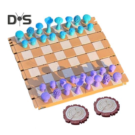 1 набор магнитных лесных грибов, шахматная игра с рулоном, доска для шахмат для детей и взрослых, портативная образовательная дорожная настольная игра-шашка