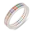Silver Wedding Ring 'Sissi' Multicolored Silver (rhodium) - 4 Mm