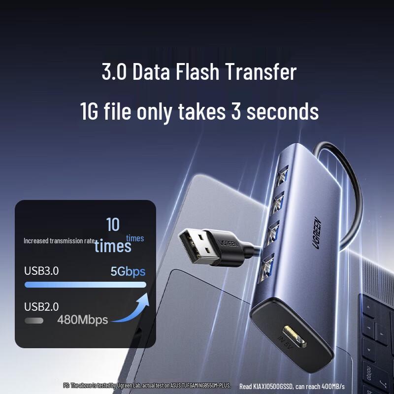 Ugreen Высокоскоростной 4-портовый USB 3.0 хаб