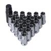 20pcs M12x1.25 Metal Wheel Lug Nuts Universal Car Accessories Replacement for Mitsubishi Silver