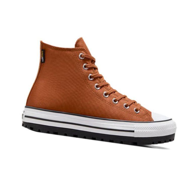 Converse Chuck Taylor All Star City Trek Универсальные Удобные Высокие парусиновые кеды Унисекс Хризантемово-коричневый A05581C