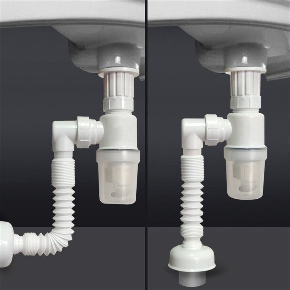 Аксессуары для домашней кухни Сливная труба для умывальника Канализационная труба Сифон Дезодорирующий сетчатый фильтр Шланг для раковины