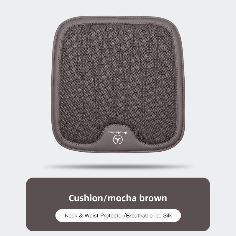 2025 Hot Ice Silk Seat Cover Car Cushion Headrest Lumbar Support Pad For Mercedes Benz AMG W204 W205 W203 W211 W212 W213 W201 W2