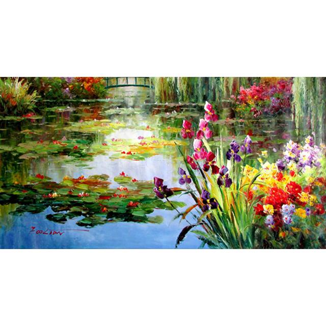Большая алмазная живопись Моне, новинка 2023, водяные лилии, полная квадратная круглая алмазная мозаика, пруд, пейзаж, искусство для декора гостиной U61