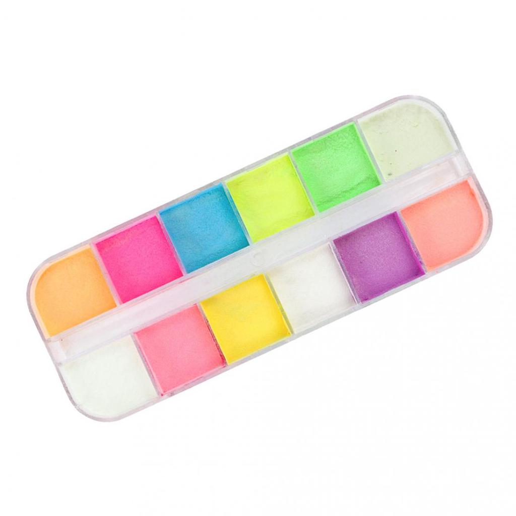 Glow In Dark Nail Glitter Powder DIY Manicure Tips Luminous Pigment Decoration