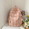 Plaid Schoolbag Student Campus Backpack Women's Travel Backpack