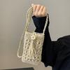 Женская винтажная сумка через плечо для телефона из соломенной веревки, ручная работа, мини-кошелек для отпуска, женская повседневная сумка-чехол для мобильного телефона, уличная мода