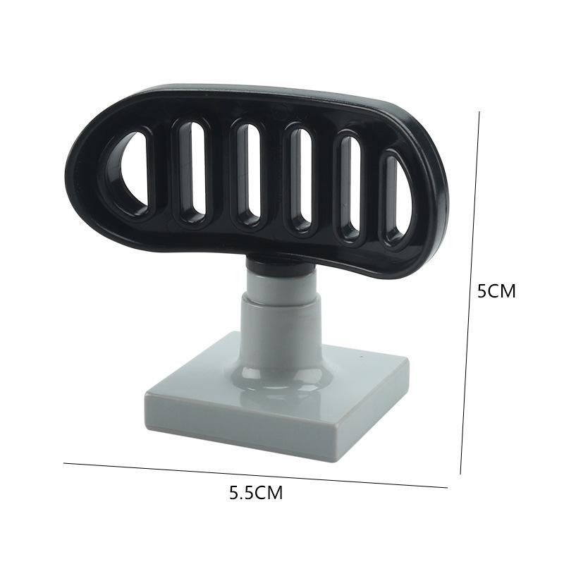 Большие строительные блоки Аксессуары Железнодорожные пути Дорожные знаки Светофор Дорожное заграждение Парковочный столб Забор Совместимые Серия для улицы Детские игрушки