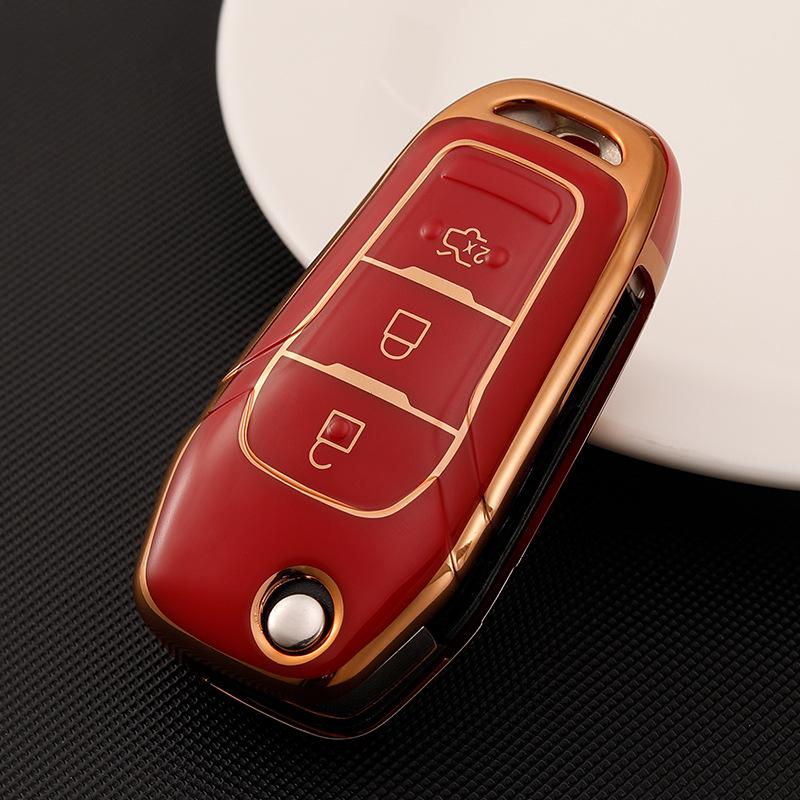 Чехол для ключа Ford для Focus, Edge, Mondeo, Ecosport, Kuga, Fiesta, Everest