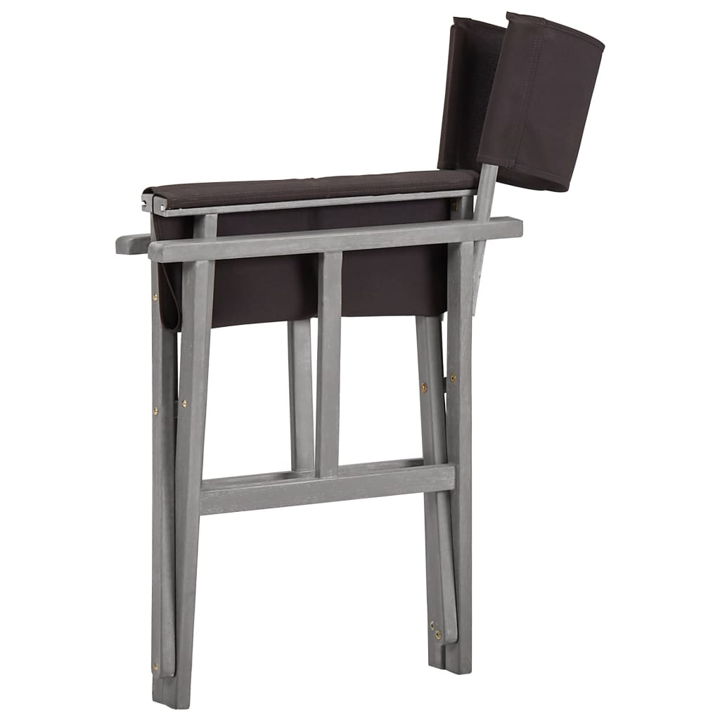 Director Chairs 2 pcs Solid Acacia Wood