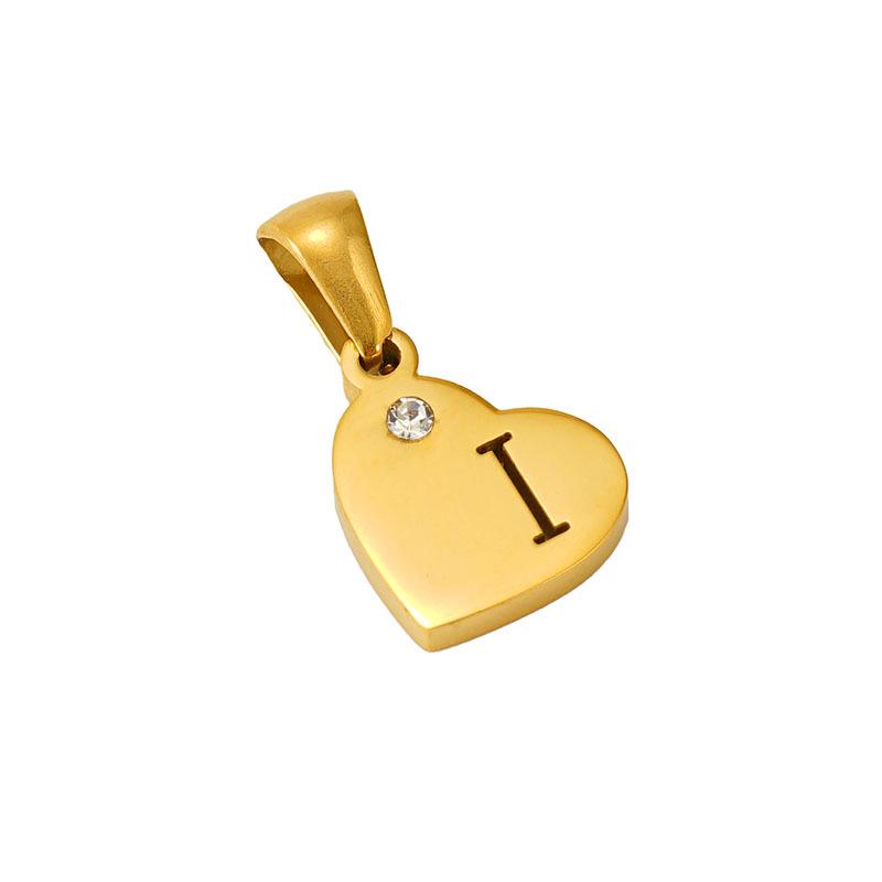 Подвеска «Любовь» из 26 букв: Ожерелье с инициалами в форме сердца из нержавеющей стали для женщин