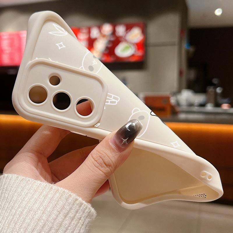 For Samsung S25 S24 S22 Ultra Plus S23 S21 S20 Fe A55 A54 A53 A52 A35 A15 5g Shockproof Panda Pattern Soft Silicone Lens Protection Phone Case Cover