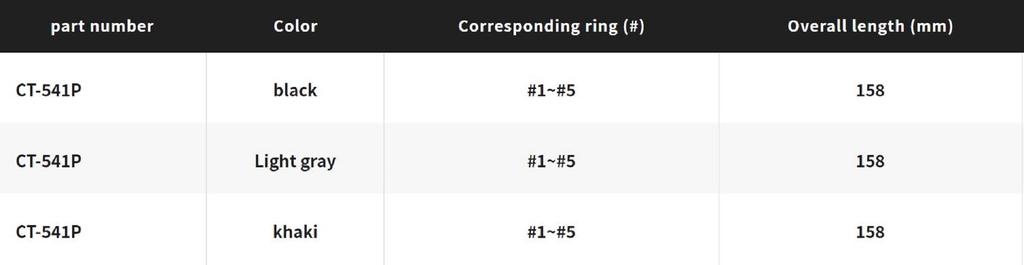 SHIMANO CT-541P AD Щипцы правые, тип F, разъемное кольцо, размер 1–5, черные (1499)