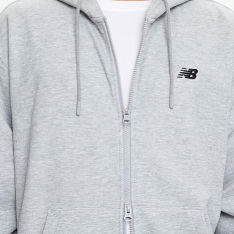 New Balance Толстовка с капюшоном Uni Essential Small Logo на молнии Nbmdfco103 2 типа 1 упаковка