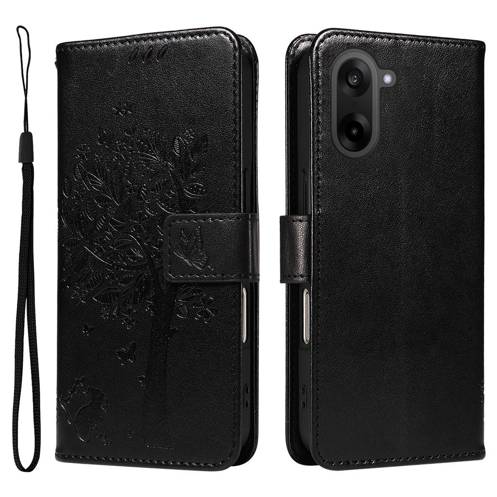 For OnePlus Nord CE5 5G/OnePlus Ace 5 Racing 5G Phone Case with Stand Cat Tree Pattern Leather Wallet Mobile Cover