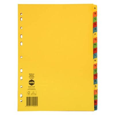 Разделители Marbig Manilla Bright (A4) (Вкладка A-Z)