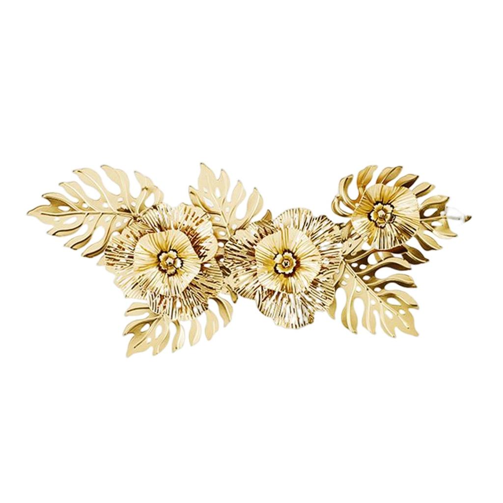 Elegant Floral Metal Wall Art, Handcrafted Iron Sculpture for Home Decor