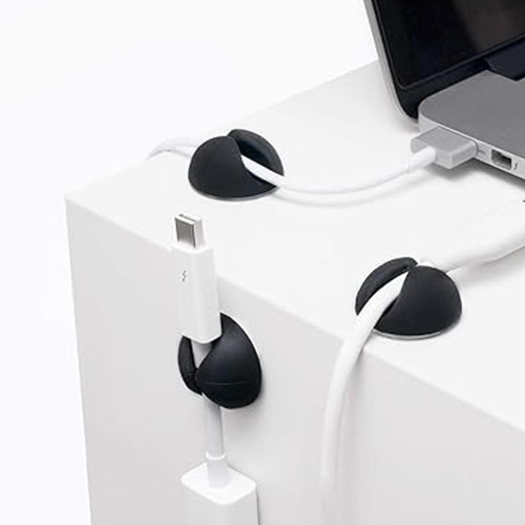 10PCS Desk Cable Organizer Clips for Wire Management Adhesive Cord Holders USB Charging Cables Office Desktop Organization