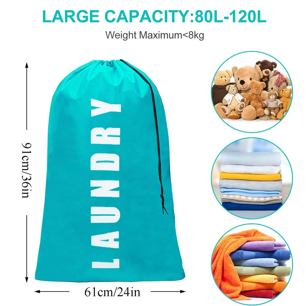 Laundry Bag,2 Pack Travel Laundry Bags for Dirty Clothes,Large Laundry Bags for Traveling,Dirty Clothes Travel Bag, 24" x 36"