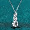 D Color 1.8CT All Moissanite Necklace For Women S925 Sterling Silver with White Gold Plated Lab Diamond Wedding Party Jewelry