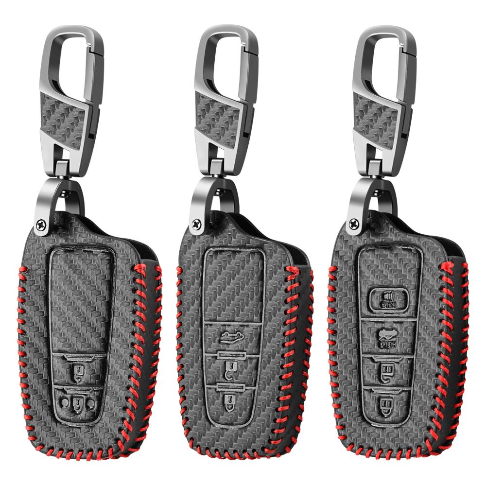 Чехол для автомобильного ключа, защитный кожаный чехол для ключа, автомобильные аксессуары для Toyota Prius Camry Corolla C-HR CHR RAV4 Prado 2018 2022