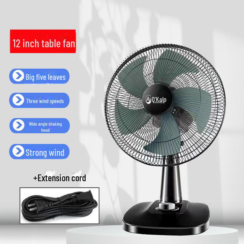 Бесшумный настольный электрический вентилятор: 12/16-дюймовый качающийся настольный вентилятор для дома или общежития