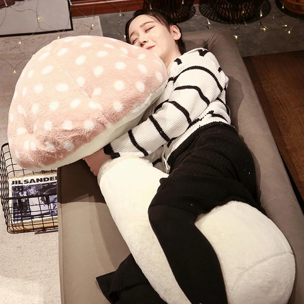 Мягкие грибы, плюшевые игрушки, большой размер, обнимающаяся подушка, мягкие растения, грибной стиль, пледы для сна, куклы, подушка для спины, домашний декор