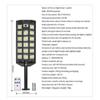 15000LM Наружное освещение COB трехрядное солнечное освещение для двора 598LED солнечное садовое освещение Супер большой и супер яркий солнечный уличный фонарь