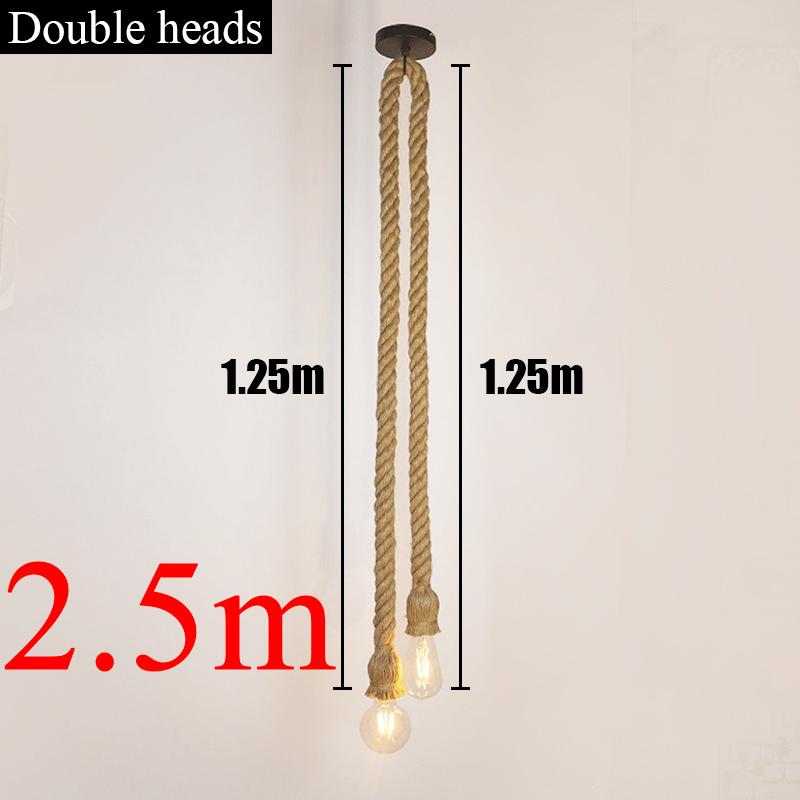 Винтажный подвесной светильник из пеньковой веревки в стиле ретро, ​​лофт, промышленный подвесной светильник, креативный кантри-стиль, лампа Эдисона, домашний светильник