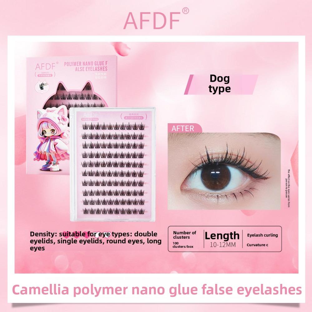 Camellia Nano-glue False Eyelashes Large Capacity 10 Rows Lazy Cat Elf Natural Thick Glue-free False Eyelashes