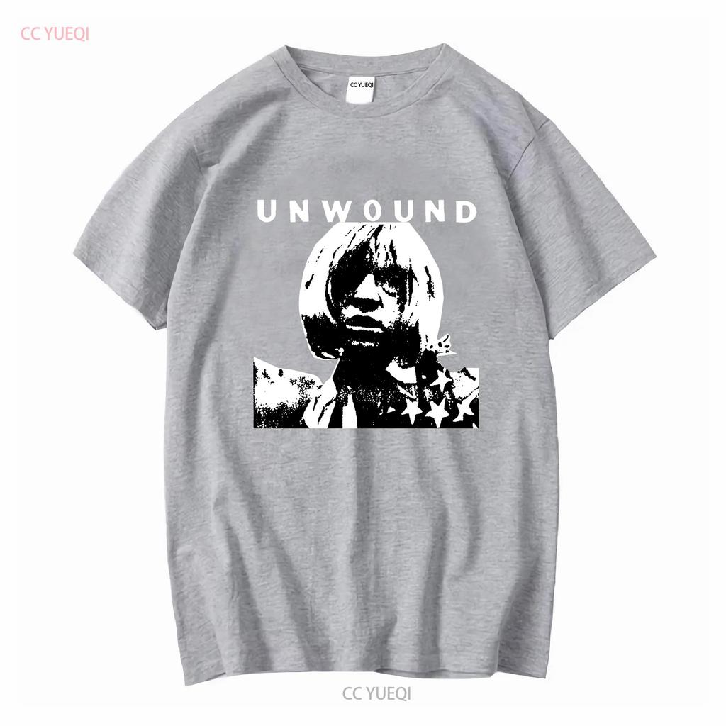 Футболка с принтом Unwound Band Тур 2023 Концертный наряд Мерч Набор стикеров Сетлист Реюнион Джерси с длинным или коротким рукавом винтажный стирка Унисекс