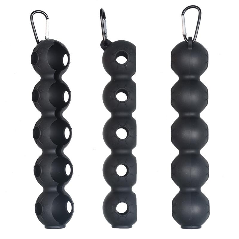 Golf Ball Holder,Holds 5Golf Balls Easy Attachment to Bag or Cart,Golf Ball Protector Cover Silicone Golf Ball Sleeve