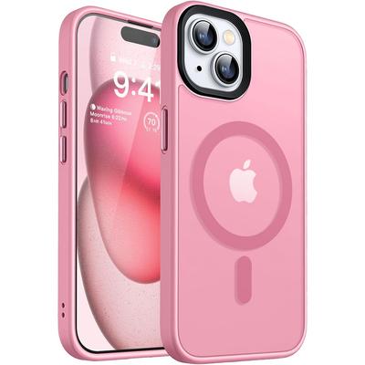 Магнитный чехол Magsafa Luxury Hybrid Matte Hard Case для iPhone 15 14 Plus 13 Pro Max Silicone Soft Shell Clear Frosted Cover