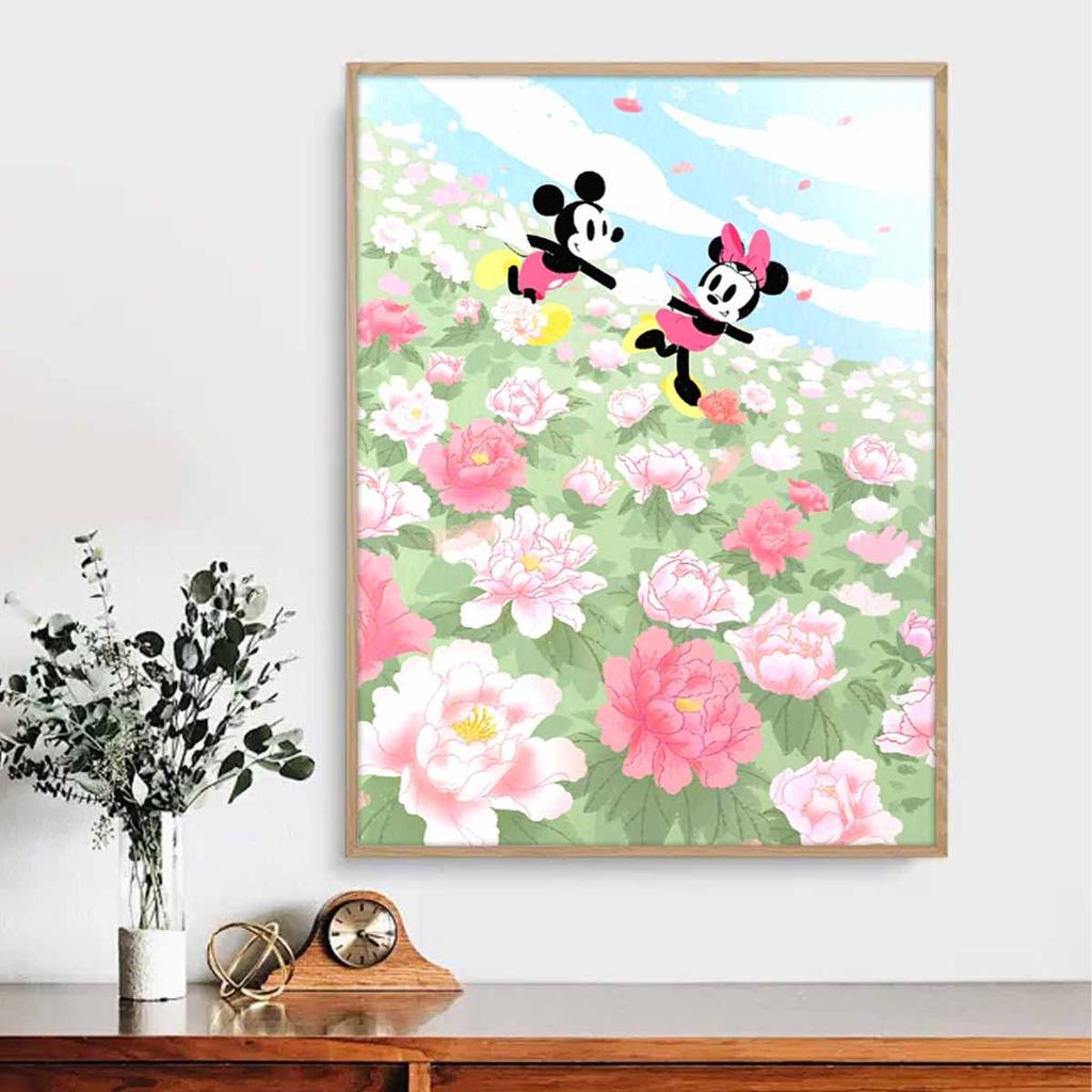 Full Round Diamond Painting Minnie Mickey Holding Hands Art Rhinestone Picture Mosaic DIY 5D Cross Stitch Embroidery Home Decoration