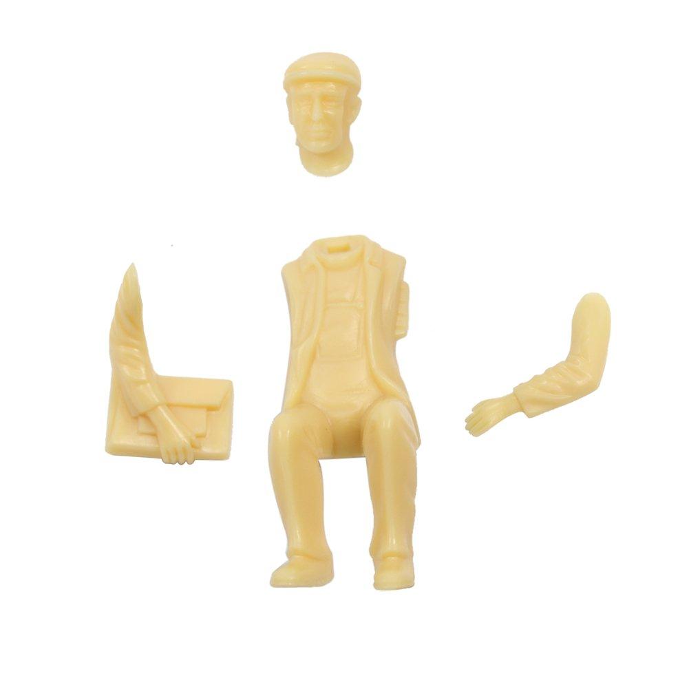 Коллекция пейзажей Человеческие куклы Фигурки Неокрашенные 24 штуки Миниатюрное украшение для сада Железнодорожная модель Модель здания Диорама Образовательный Сделай сам 125