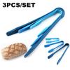 3 шт., ПП, силиконовые щипцы для еды, кухонные щипцы, Нескользящий зажим для приготовления пищи, зажим для барбекю, инструменты для салата, гриль, кухонные аксессуары