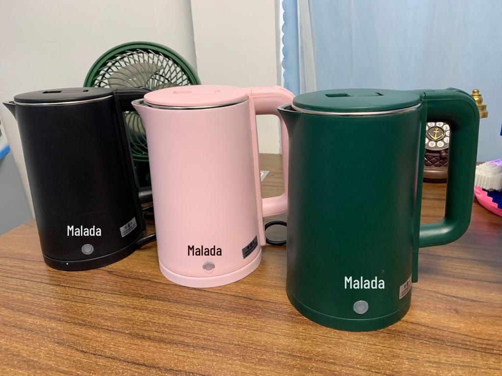 Электрический чайник Wanlida 2.3L из нержавеющей стали, двойной слой, защита от ожогов, автоматическое отключение питания