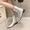 Women Pointed Toe Ankle Boots Winter Casual Flats Shoes  New Designer Sexy Chelsea Boots Party Shoes Mujer Motorcycle Botas