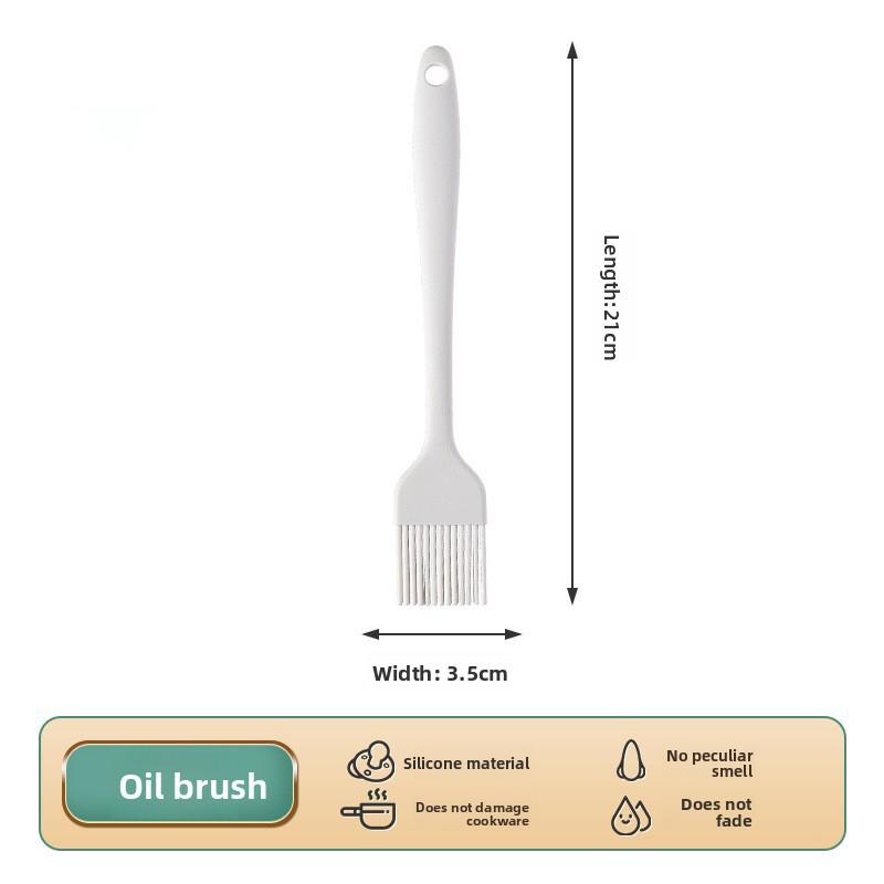 All-in-one silicone spatula, food-grade, high-temperature resistant oil brush, egg beater, home baking tool set