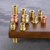 Brass Wooden Mini Board Feet 4Pcs Anti Slip Riser for Jewelry Box Display Tray Small Furniture DIY Craft Use