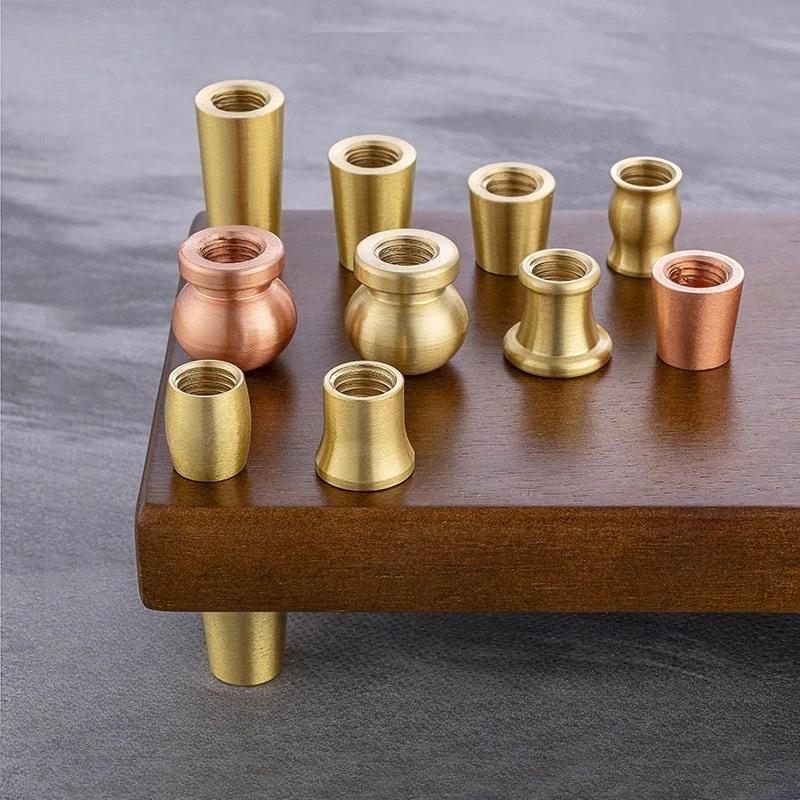 Brass Wooden Mini Board Feet 4Pcs Anti Slip Riser for Jewelry Box Display Tray Small Furniture DIY Craft Use