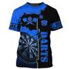 Darts Game T-shirt 3D Print Summer Men Women Short Sleeve T Shirts Streetwear O-neck Dart Turntable Fashion Unisex Clothing