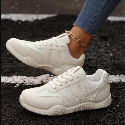 Женская спортивная обувь 2025 Новая осенняя на плоской подошве Дышащая Повседневная Балетная обувь для тренировок Сетчатая поверхность Резиновый материал