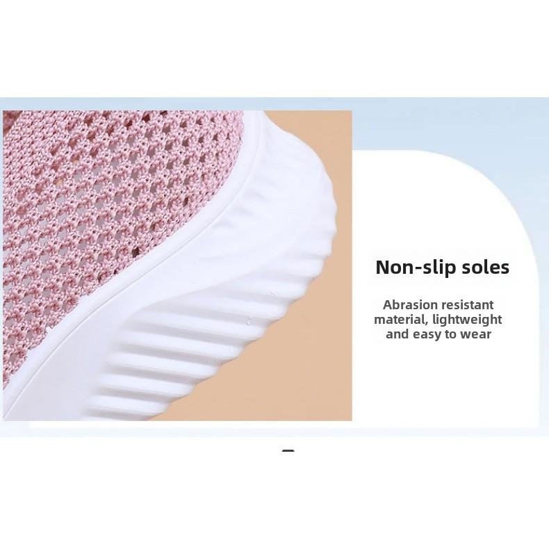 Летняя женская обувь с сетчатым лицом для женщин среднего и пожилого возраста, без застежек, на мягкой подошве, матерчатая обувь, дорожная обувь для женщин