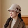 Autumn and Winter Hats, Thermal Hats, Woolen Short-brimmed Basin Hats, Thickened Elegant Top Hats