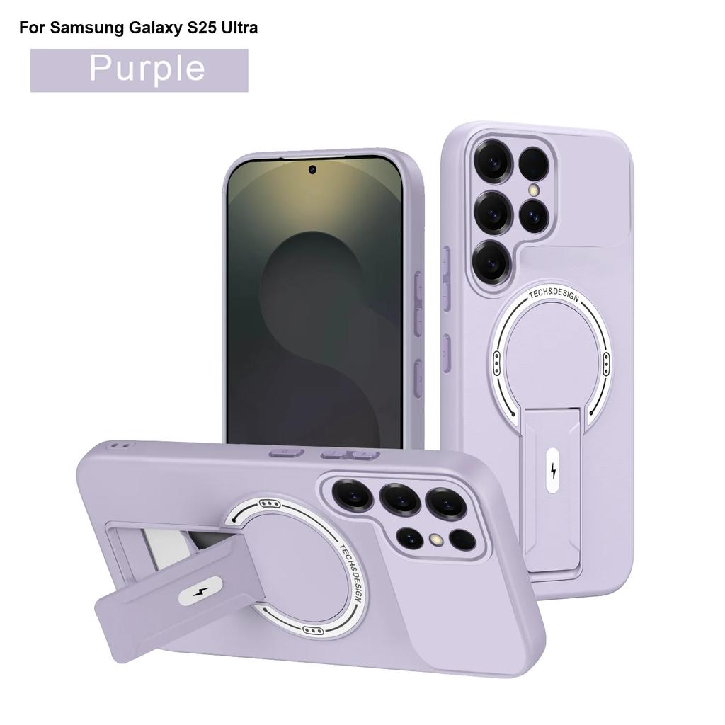 Матовый чехол для телефона с кольцом-держателем для Samsung S26 Ultra S24 Plus S23 S22 S25 Ultra Для MagSafe Магнитная защитная крышка