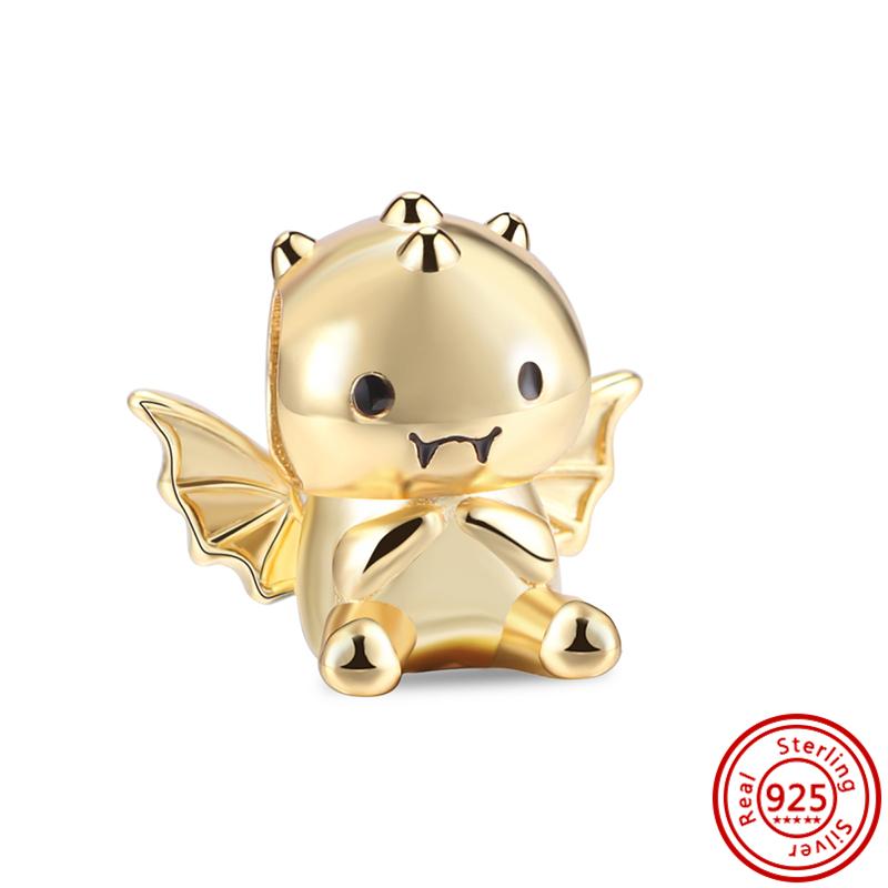 Новый 925 Серебряный Золотой Замок Ключ Пчела Солнечный Замок Красное Пламя Тонкие Бусины Подходит Оригинальный 925 Браслет Подвески DIY Изготовление Ювелирных Изделий