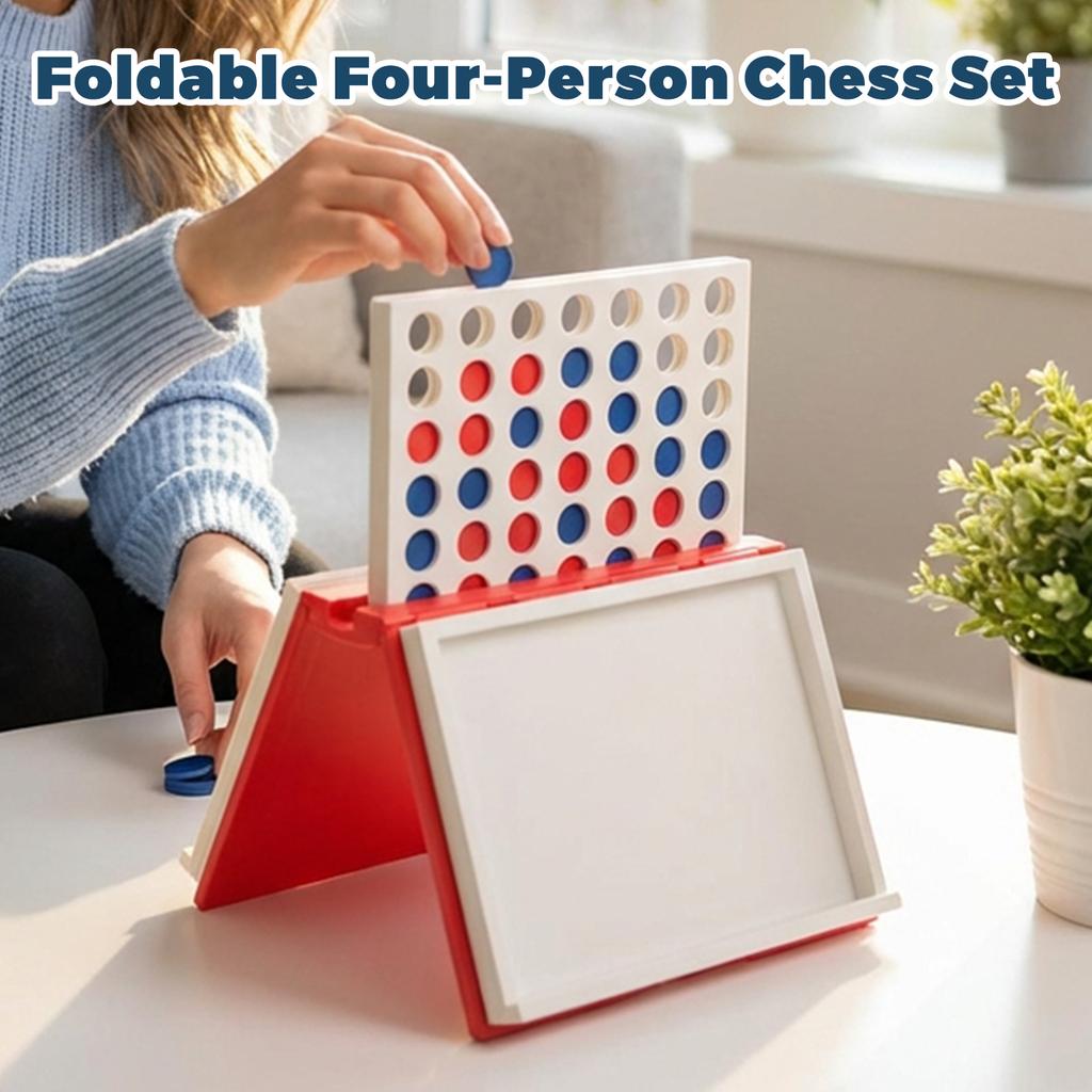 Креативный, практичный, складной набор игр «Четыре в ряд» для семей.